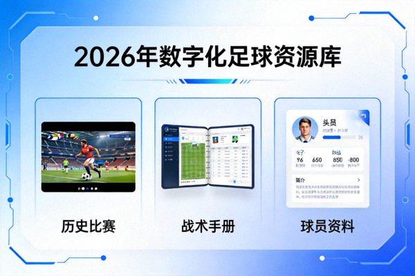 2026年数字化足球资源库包含历史比赛、战术手册、球员资料等多媒体内容